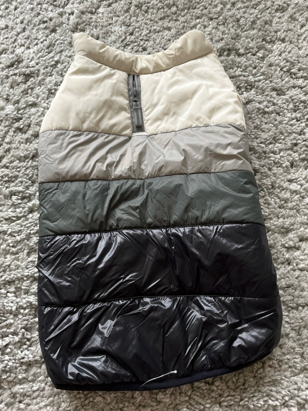 Striped Puffer Dog Coat